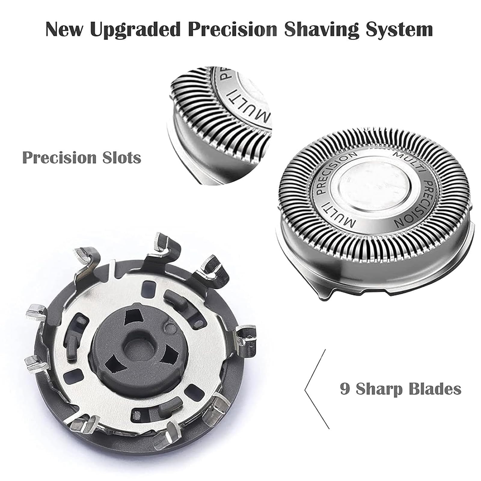 Suleto Sh50/52 Replacement Heads Compatible With Philips Series 5000 Shavers, Sh50 Shaving Head Part S5000 Electric Razor Head R